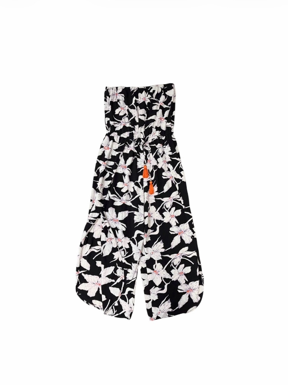 Blue Island Black Floral Off The Shoulder Jumpsuit Womens Medium
